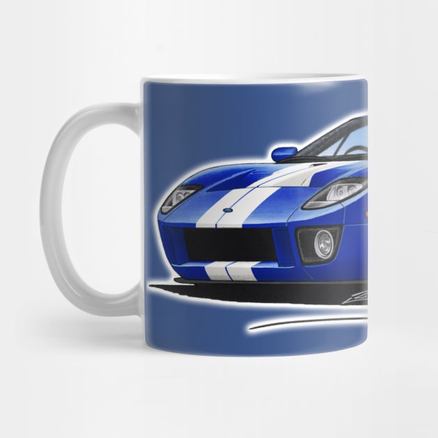 Ford GT Blue (Stripes) by y30man5